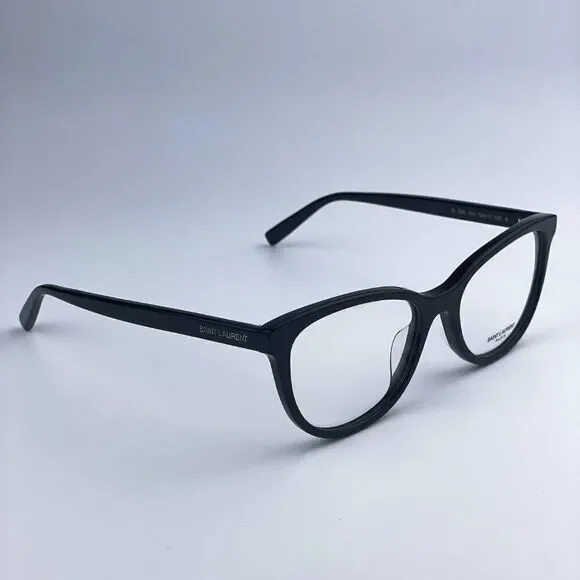 SALE! NEW Saint Laurent SL504 001 Shiny Black Cat Eye Women Eyeglasses - Picture 6 of 12